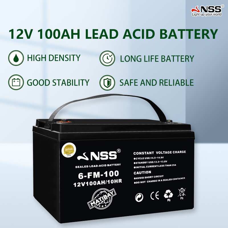 NSS 12V 100AH Solar heavy duty Rechargeable Battery Sealed Lead