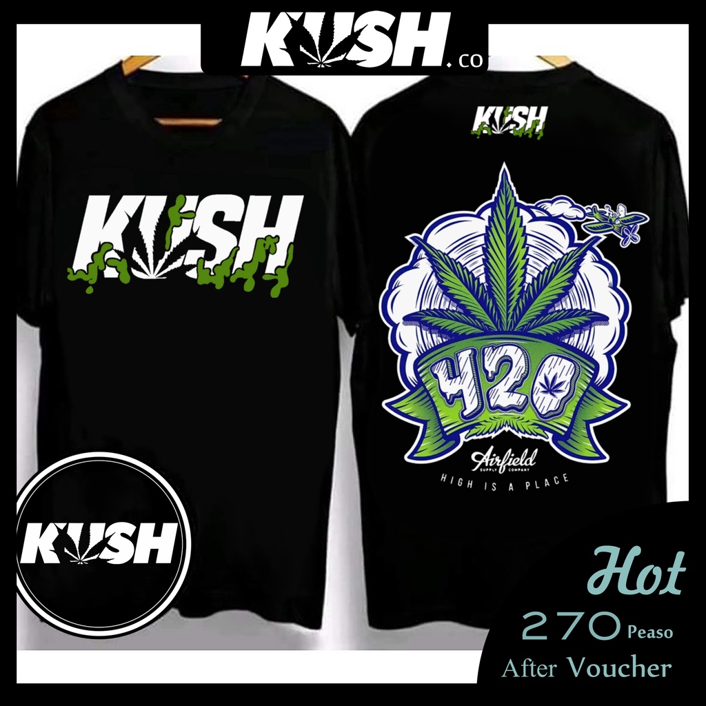 kush t shirt for men kush clothing original oversized shirt Cotton tops Black Tshirts 420 smokes COD