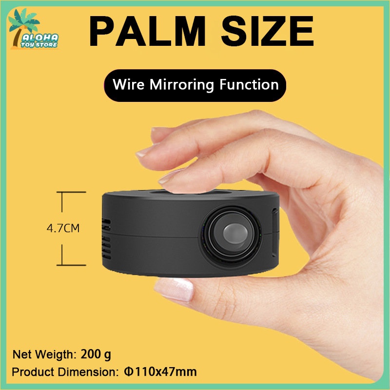 Mini Portable Projector YT200 HD Home Rechargeable Projector Phone iOS