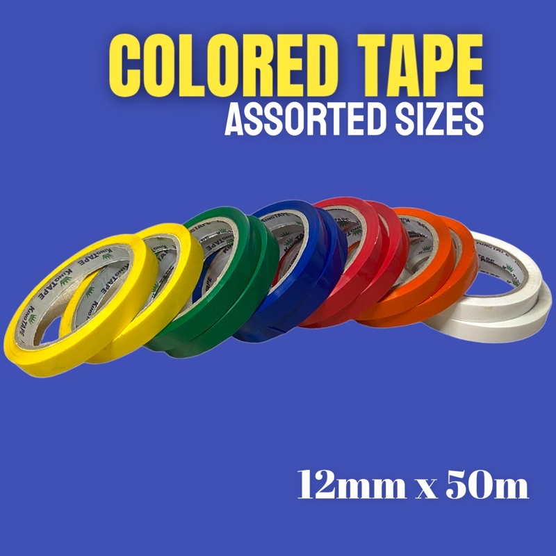 Colored Tape (1 2 X 50m )assorted Colors Available Sold Per Pc 