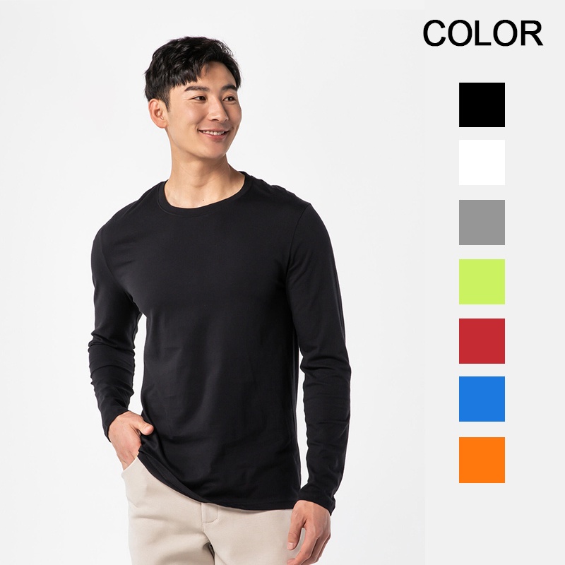 Long Sleeve for Men Sports Wear Dri Fit Round Neck Tops Fitness Tight ...