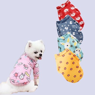 Dog Clothes Pet Supplies Fashion Thin Velvet Pet Cartoon Printing Two Legged Sweater Cute Clothing