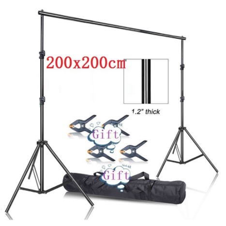 【COD】200cm x 200cm /6ft. x 6ft Heavy Duty Background Stand Backdrop Support System Kit with Carry #2