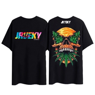 ️Jrurky front design (skull) smoke cotton T-shirt sports hip hop oversized T-shirt #2