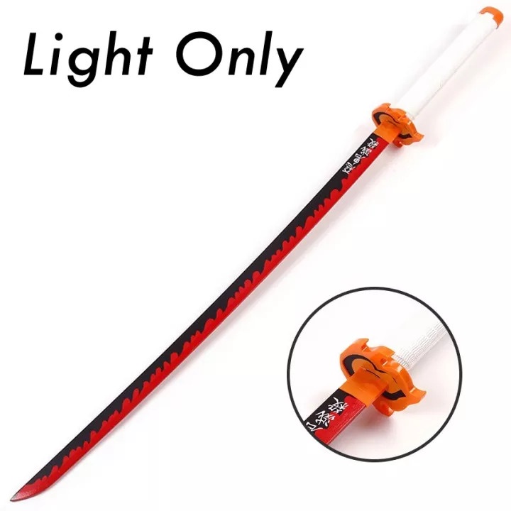 Demon Slayer Light Only Samurai Sword Plastic Knife Katana Costume