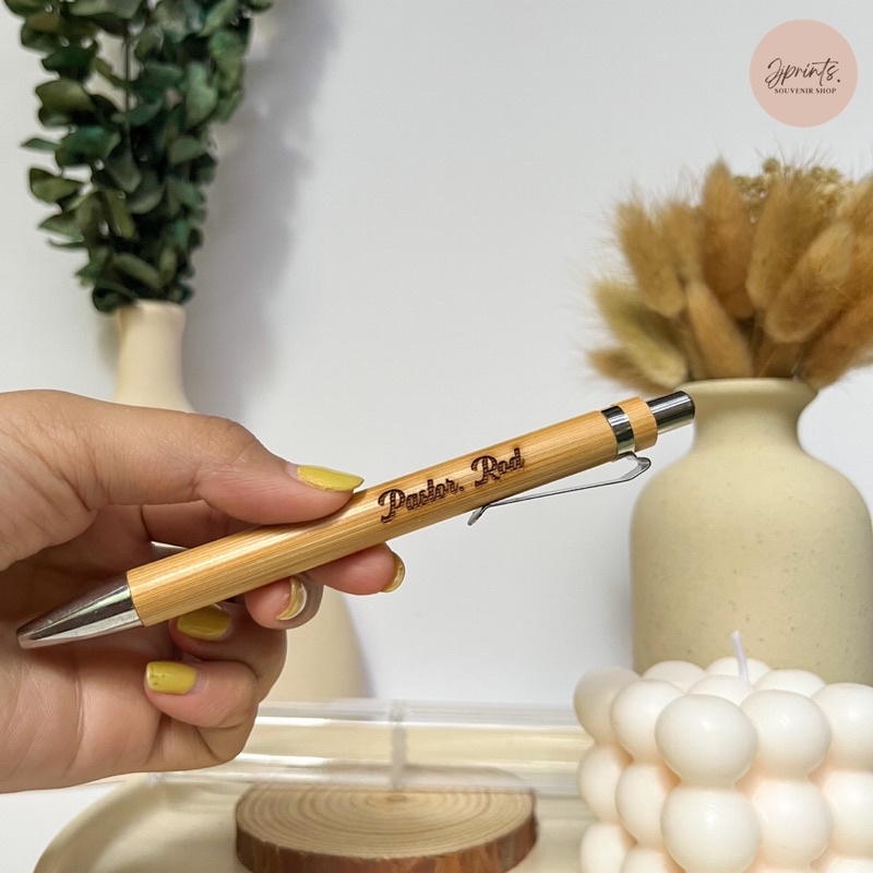 Personalized Bamboo Ballpen with Engraved Name