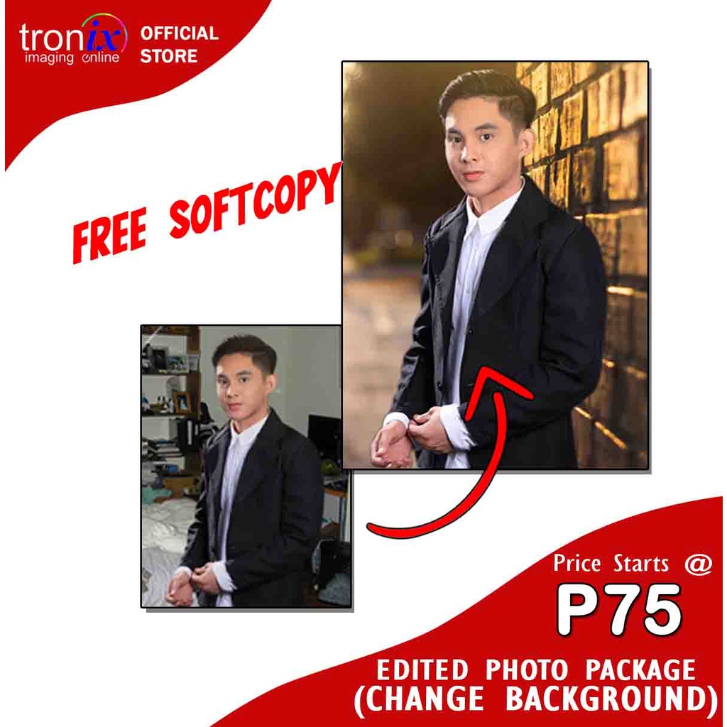 Tronix Imaging Photo Editing Online Change Background Restoration Packages  With Free Softcopy | Shopee Philippines