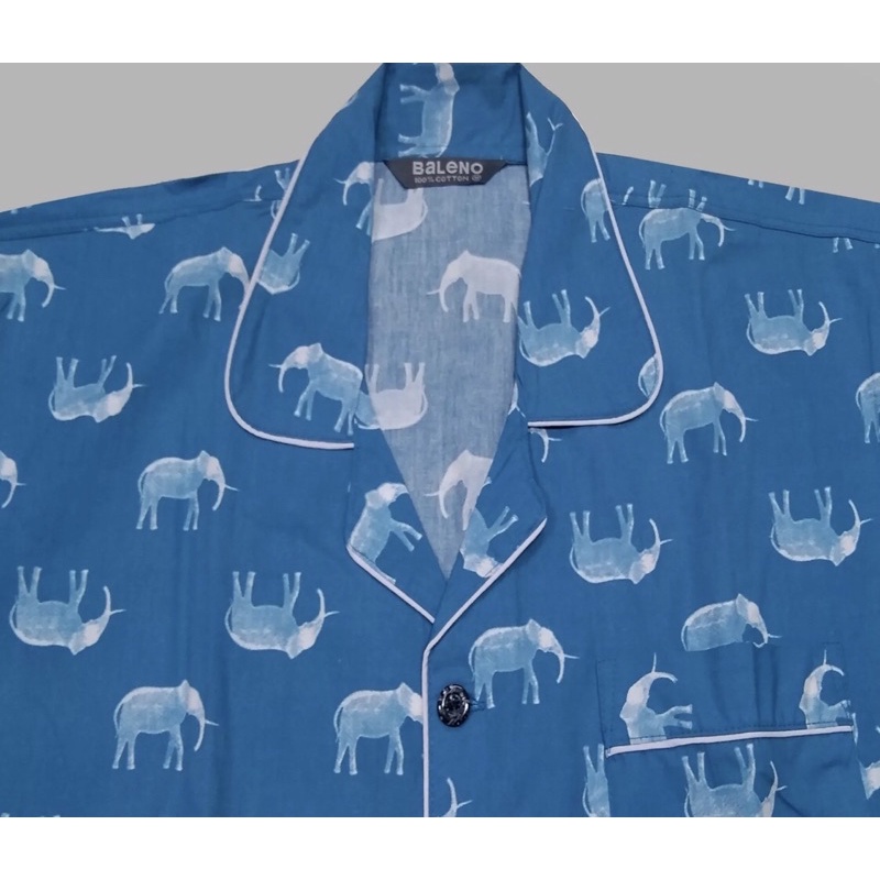 Mens Sleepwear Pajama Set Elephant Design/ Baleno | Shopee Philippines