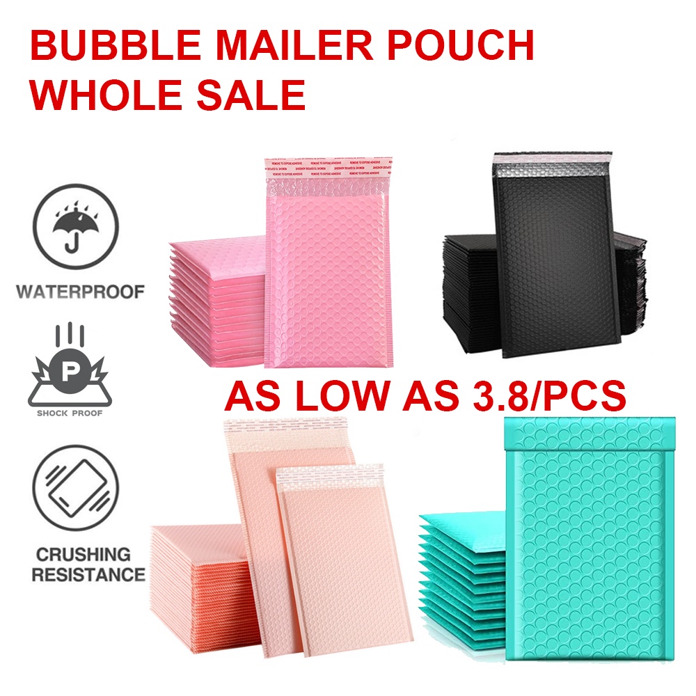 100pcs Bubble Mailer Pouch with Sticky Seal Wrap Envelope Type ...