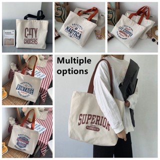B-06 Ladies Fashion Printed Canvas Tote Bag With Zipper Casual Shopper Bags For Wome
