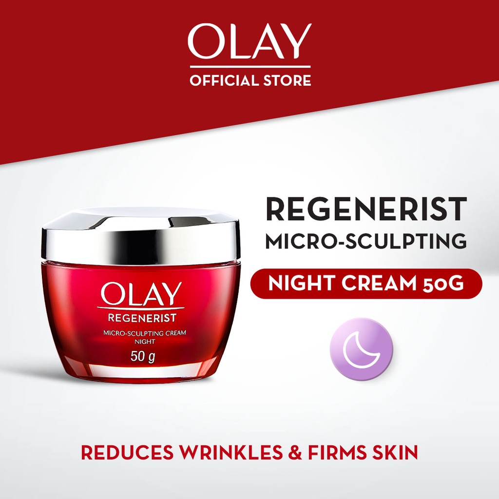 Olay Regenerist MicroSculpting Night Cream Moisturizer 50G (Skincare/Anti Aging) Shopee