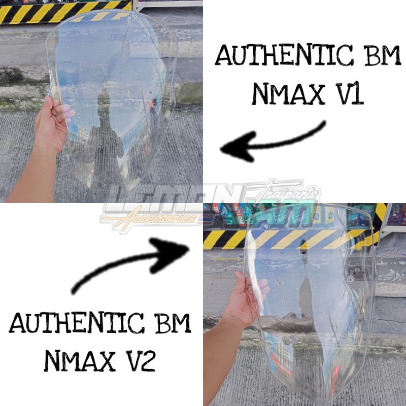 BM WINDSHIELD / VISOR CLEAR NMAX V1 / NMAX V2 ( MADE IN THAILAND