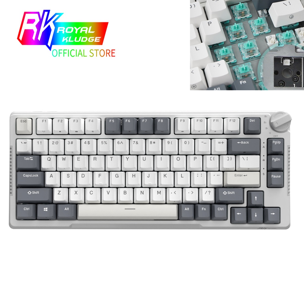 RK Royal Kludge H81 Gasket Structure Mechanical Keyboard 81, 45% OFF