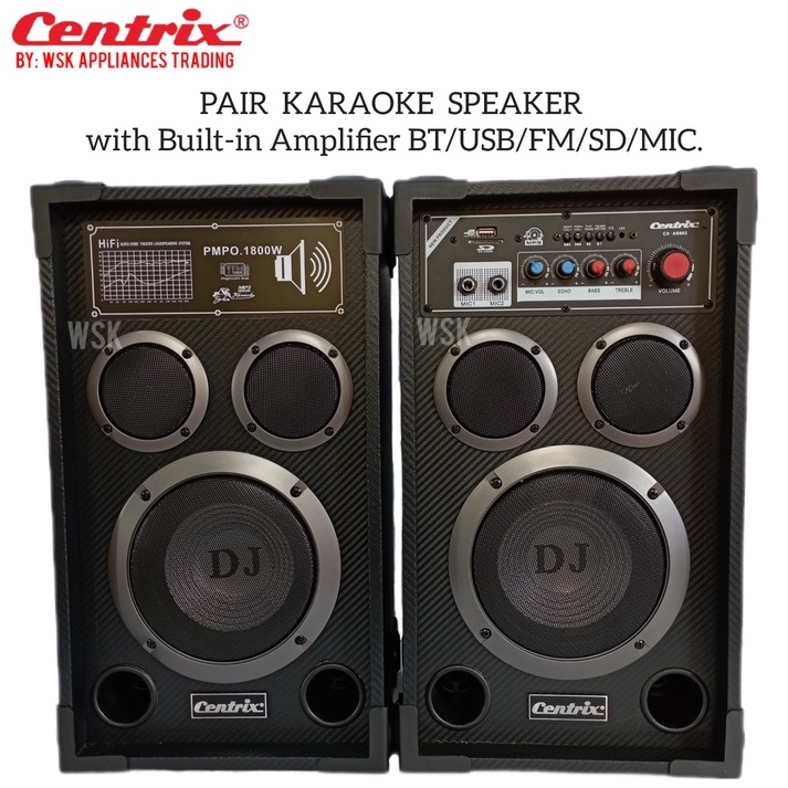 Centrix CXAS602 Professional Indoor/Outdoor Pair Speaker with BuiltIn