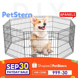✴☄Petstern Playpen For Dogs Foldable Pet Dog Fence Indoor Barrier 2Ft 6/8 Panels Free Deformation Di