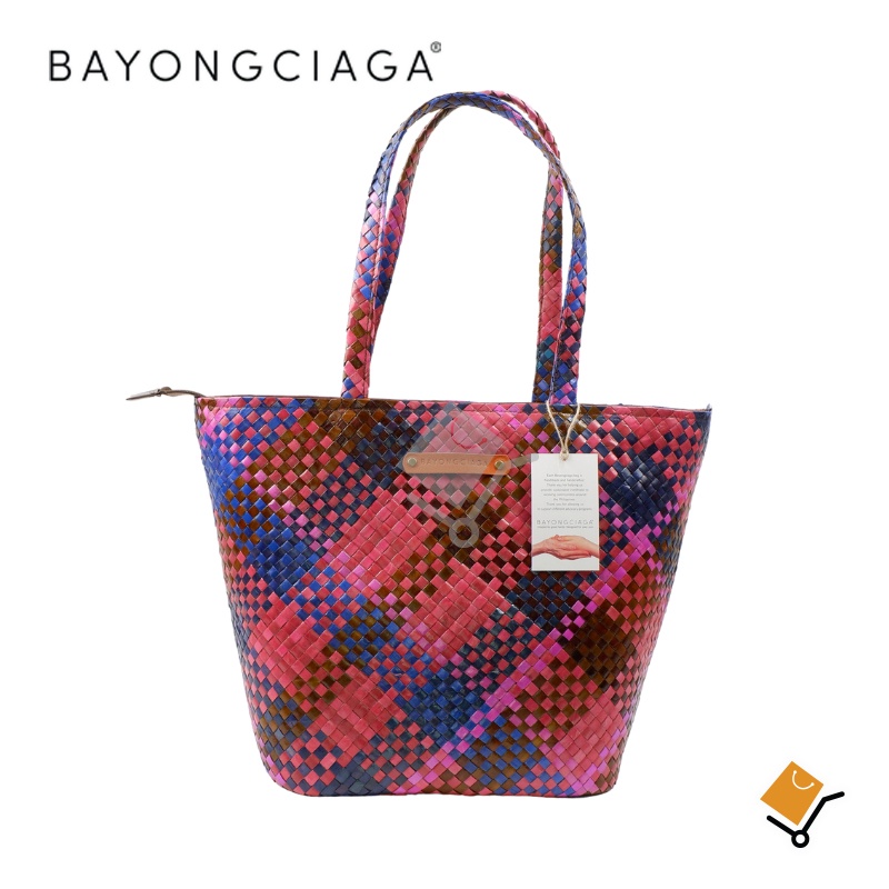 Bayongciaga Long Handle Pattern Weave Bayong Hand Bag Shopee Philippines