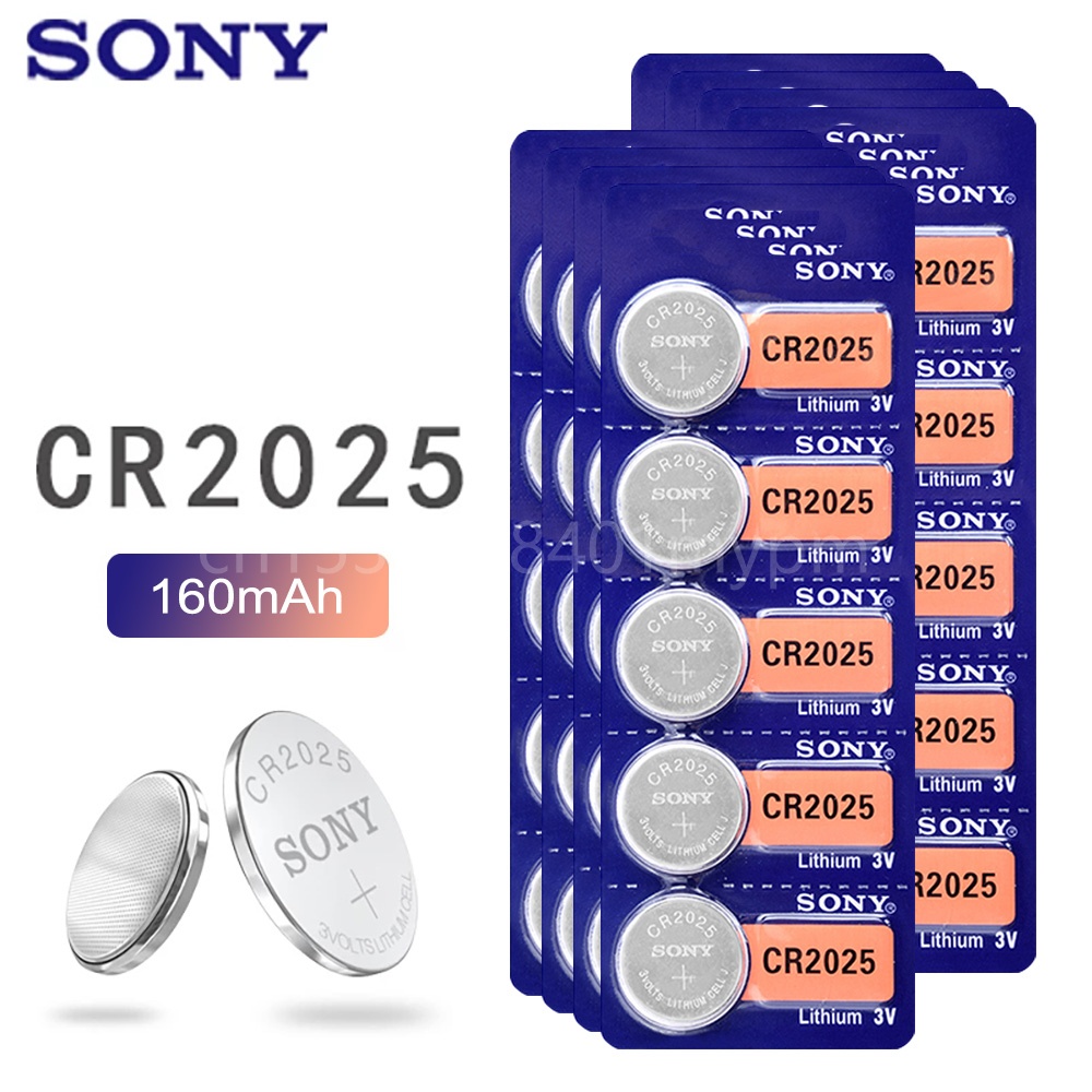 Sony CR2025 3V Lithium Battery for Watch Remote Control Calculator