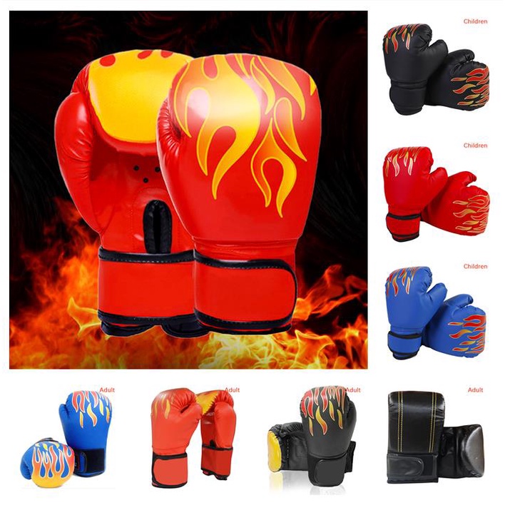 [glowingbrightly] Kids Boxing Gloves Leather Kick Boxing Gloves