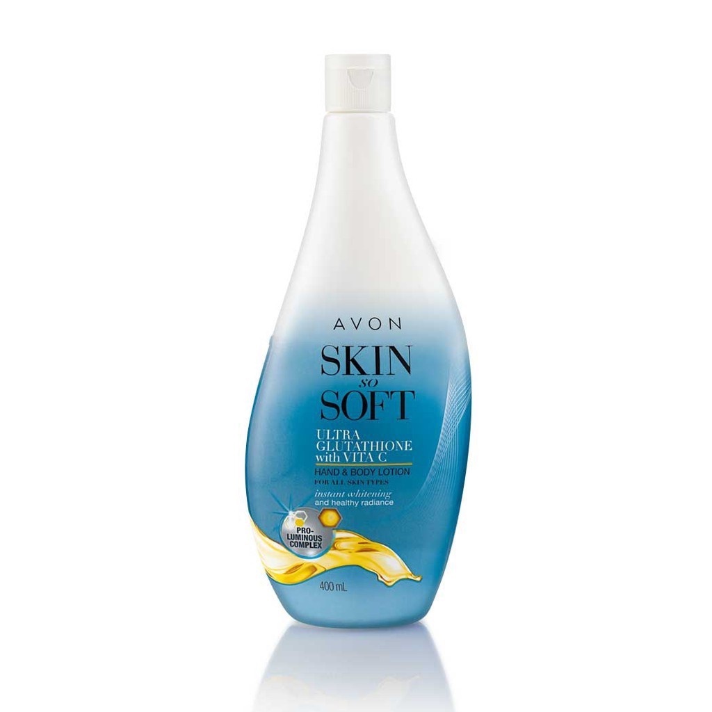 Avon SKIN SO SOFT ULTRA GLUTATHIONE Instant Whitening Hand and Body