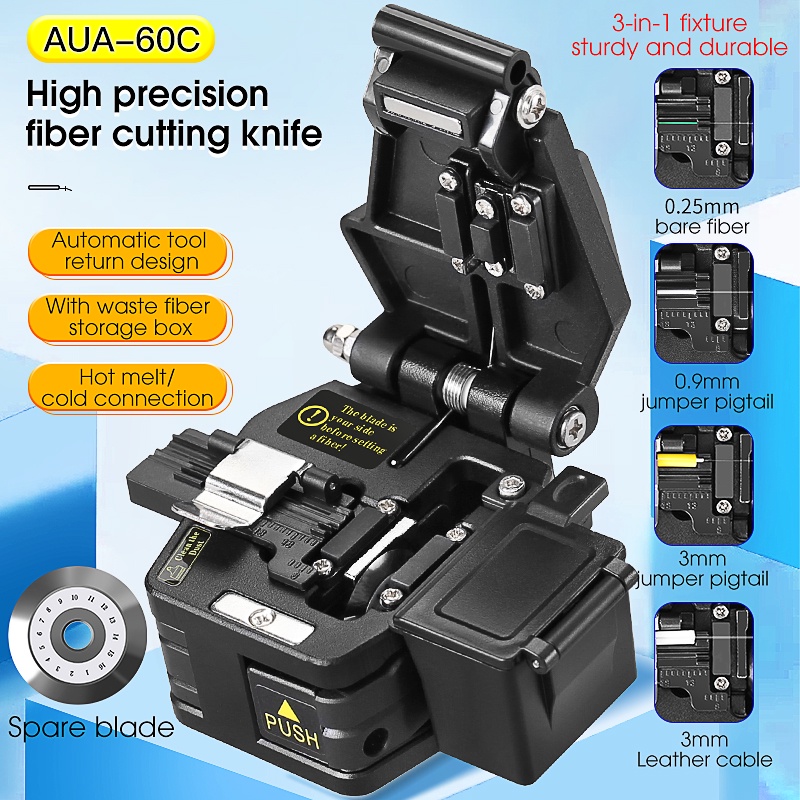 Comptyco Fiber Cleaver Aua C Ftth Cable Fiber Optic Cutting Knife