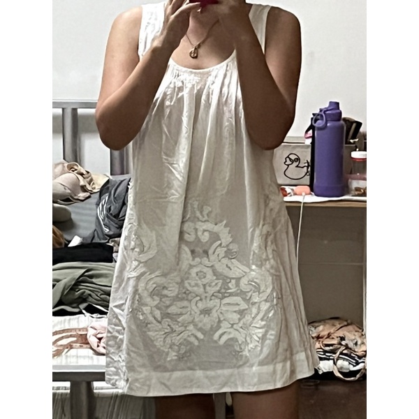White Embroidered Nightgown Shopee Philippines