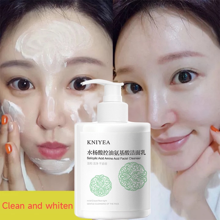 Yanjiayi 500ml Salicylic Acid Foam Cleanser Amino Acid Facial Cleanser 