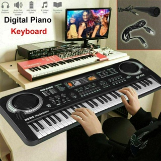 Portable Digital Music 61 Keys Electronic Piano Keyboard Kids Learning Music Microphone Toys
