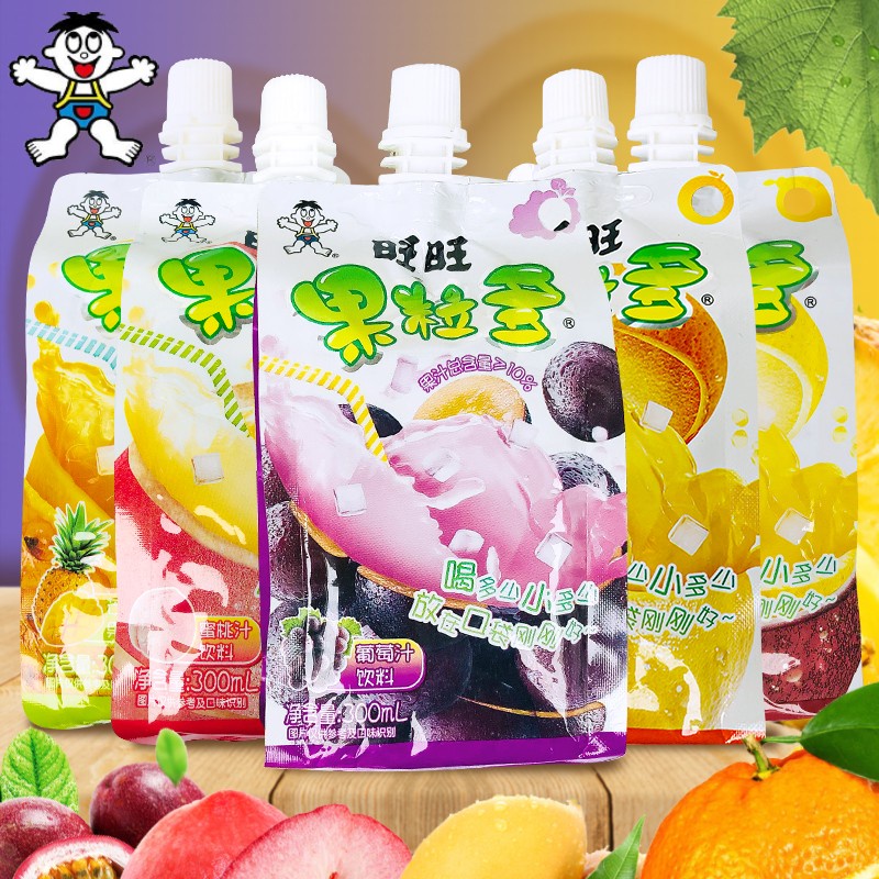 Want Want Fruit Juice With Nata De Coco Peach Orange Grape Flavour ...