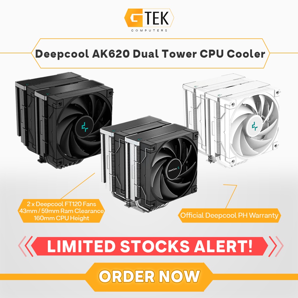 Deepcool AK620 Standard / White / Zero Dark Dual Tower Dual 120mm Fan 6