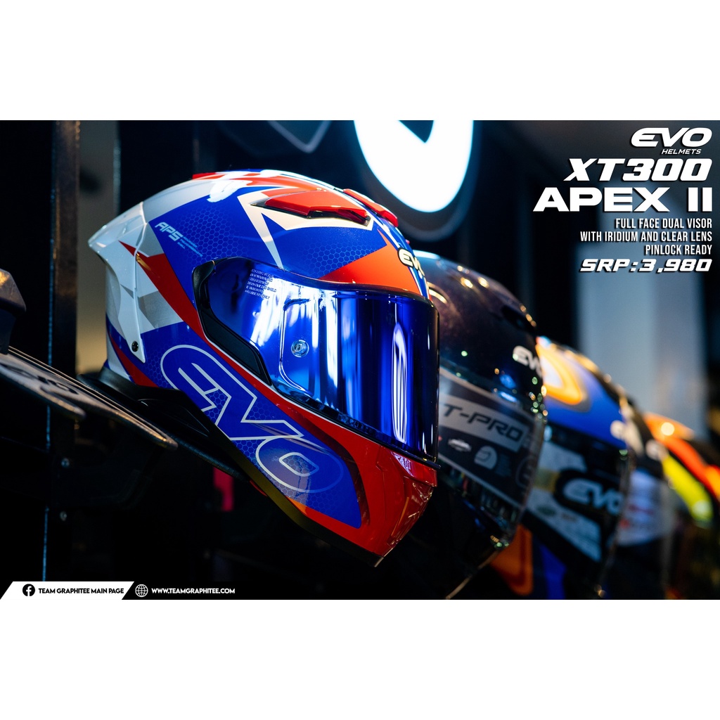 Evo Helmets Xt300 Apex Ii Dual Visor Shopee Philippines