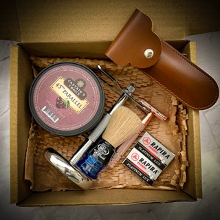Charmwise Premium Shaving Kit with Rose Gold Razor, Synthetic Brush (Random Colour), Soap and Stan #5