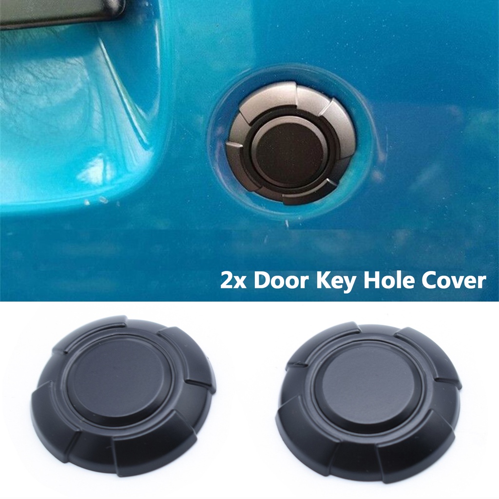 2pcs Car Door Lock Cover Key Hole Cover Guard Trim Cap Decoration