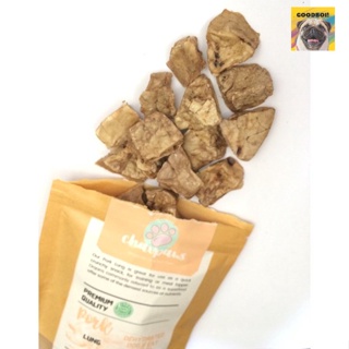 All Natural Dehydrated Pork Lung Premium Dog and Cat Treats Goodboi