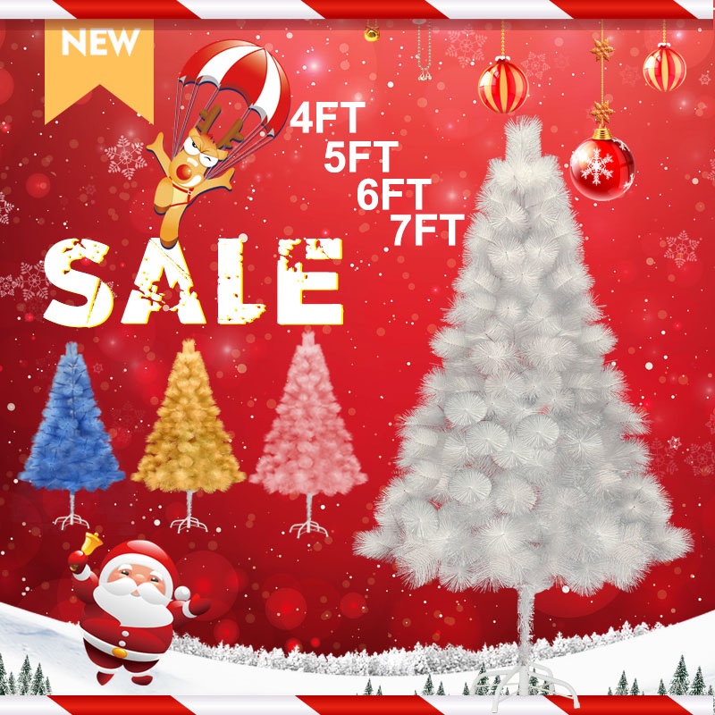4FT/5FT/6FT/7FT Pink/Gold/Blue/White Artificial Artificial Christmas