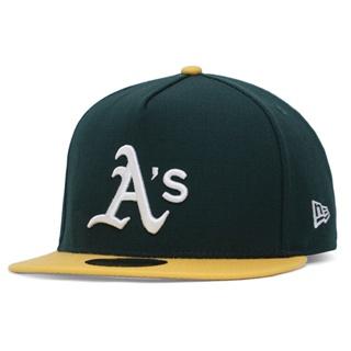 Oakland Athletics MLB Dark Green Yellow 59FIFTY Retro Crown Fitted A-Frame Cap #1