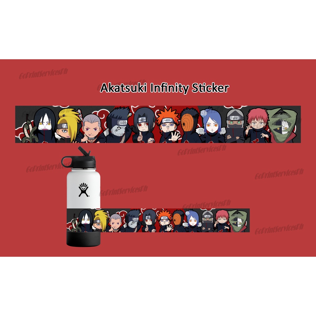 Akatsuki | Naruto Shippuden | Infinity Loop Sticker | Laminated Vinyl ...