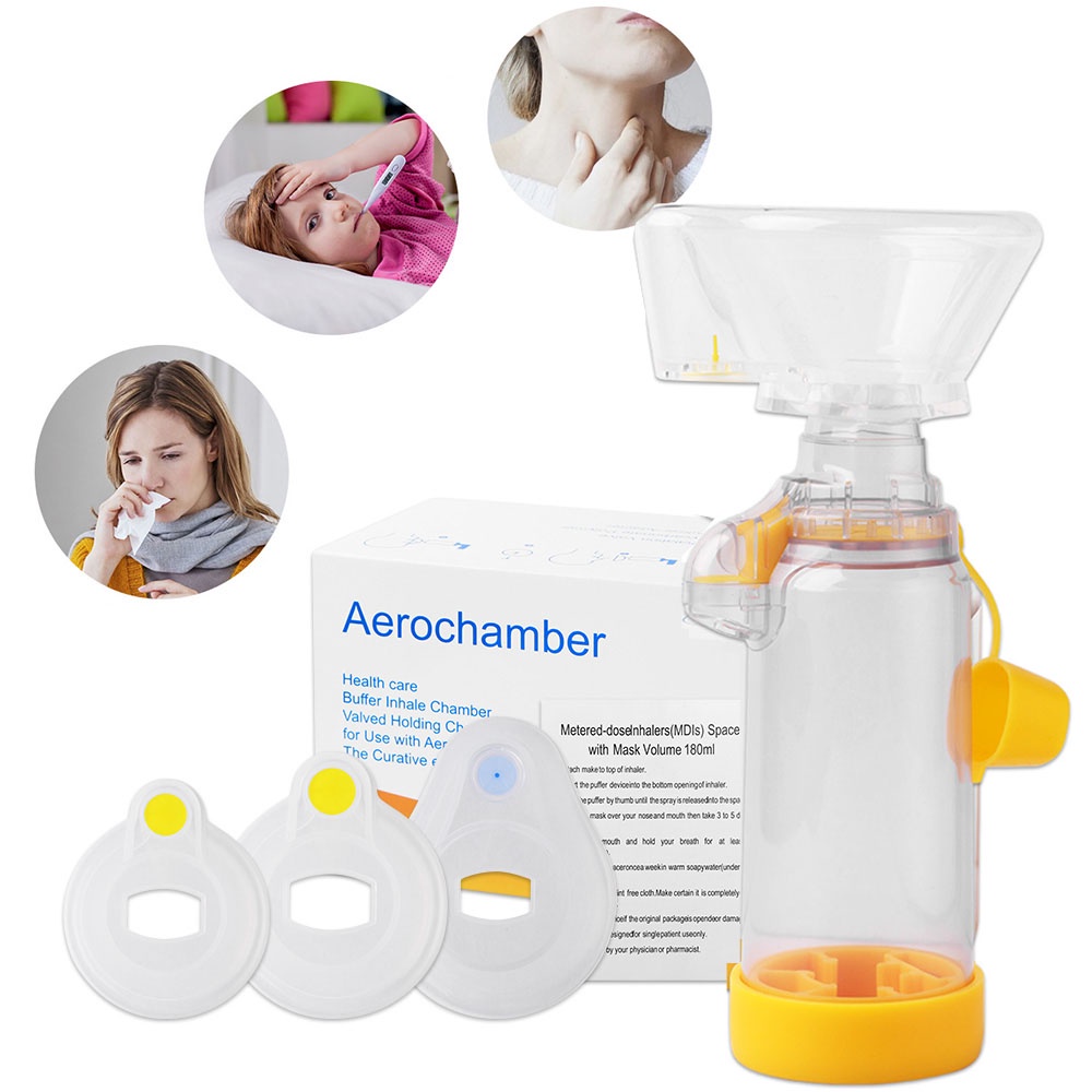 Salorie Asthma Spacer Inhaler Spacer Device Silicone Aerosol Cabin