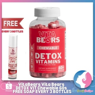 Vitabears Chewable Detox Vitamins 60Gummies FREE SOAP EVERY 3 BOTTLES