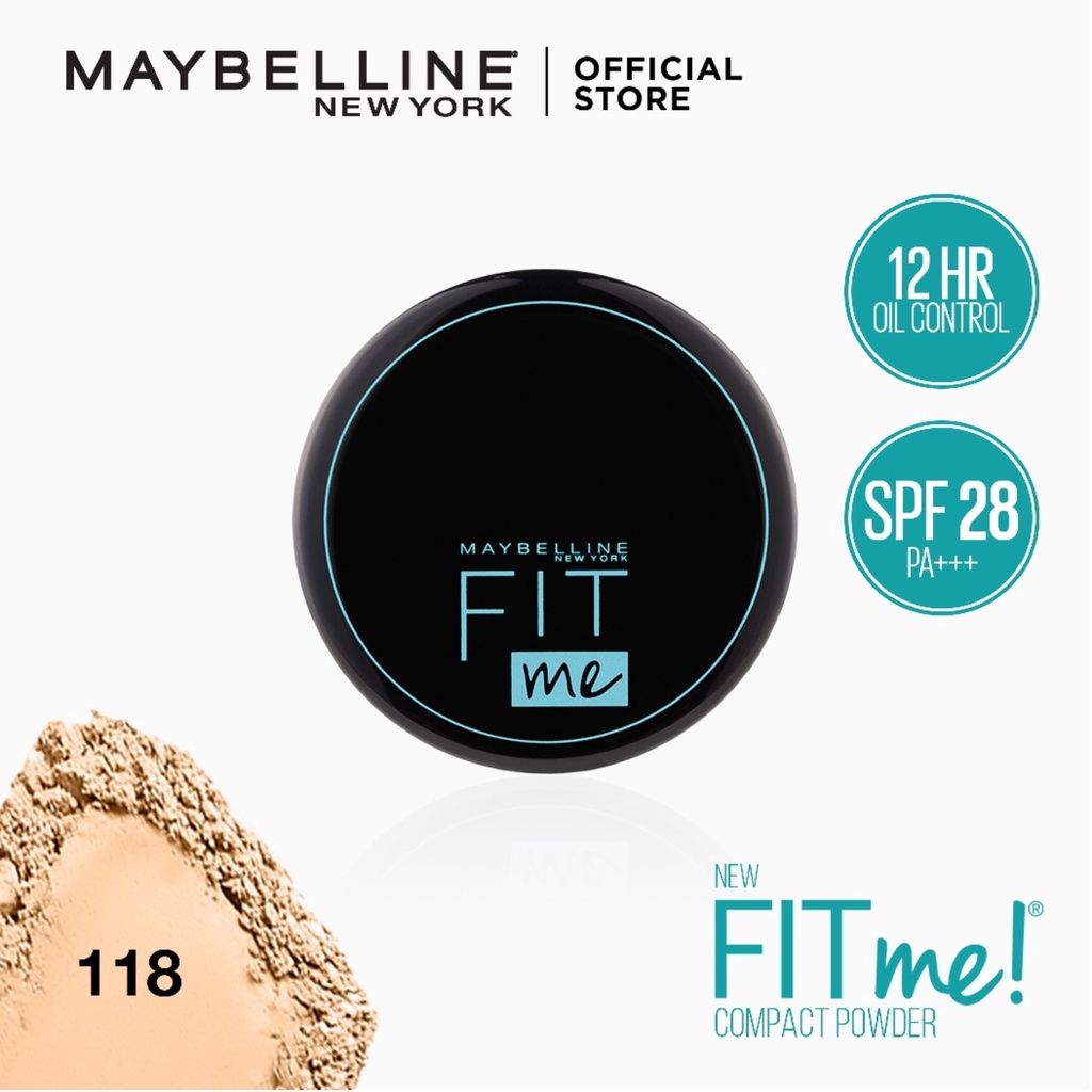 Maybelline Fit Me Compact Powder 12HR Oil Control, SPF 28 PA++