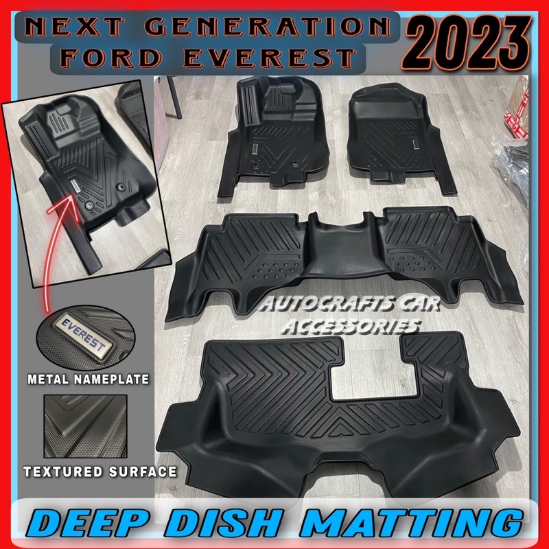 FORD EVEREST 2023 DEEP DISH MATTING VERSION 3 (FOR NEW GENERATION FORD