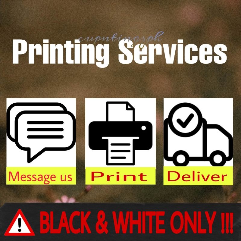 PISO PRINT Black & White Document Printing Service Shopee Philippines