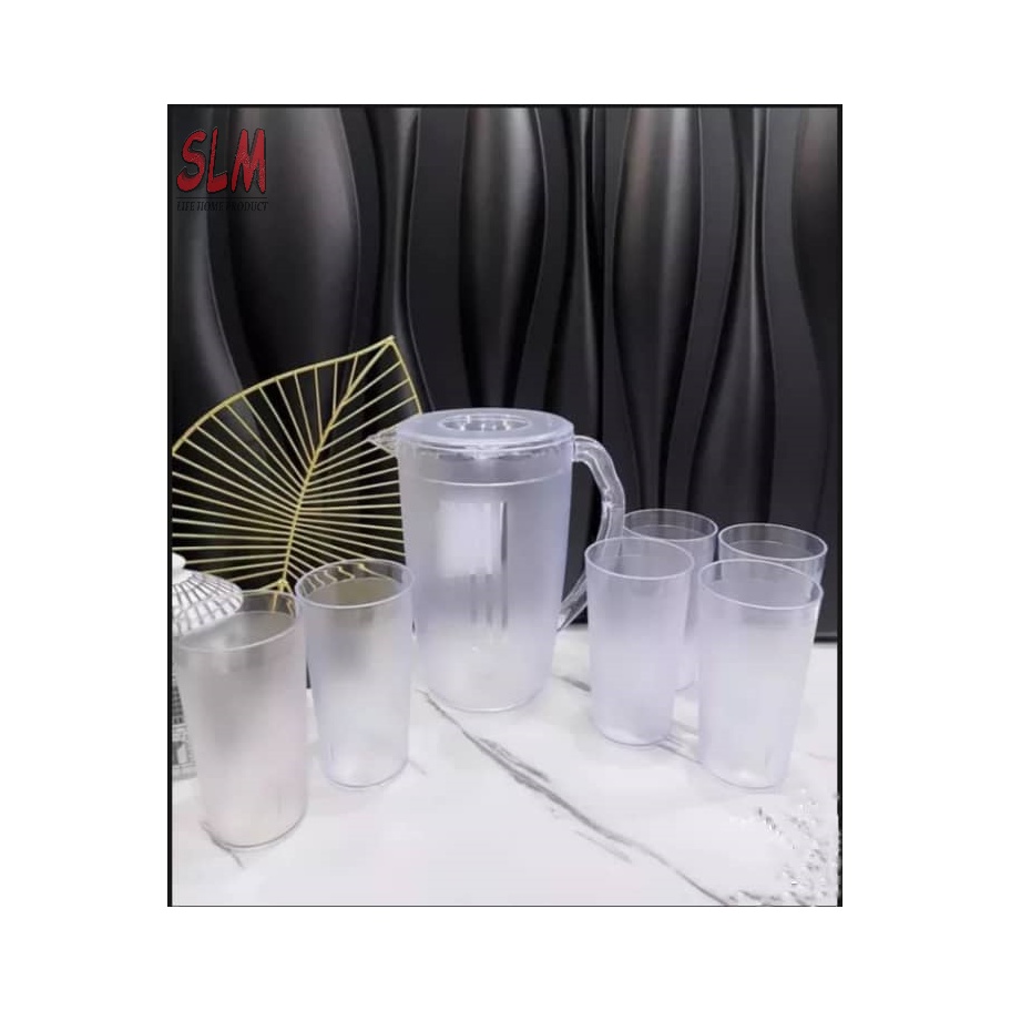 SLM Kitchenware Transparent Pitcher And Jollibee Style Cups Affordable