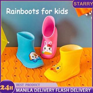Baby Rain Boots Shoes 1-3 Years Old Cute Cartoon Non Slip Soft Sole Baby Rain Boots Waterproof Shoes