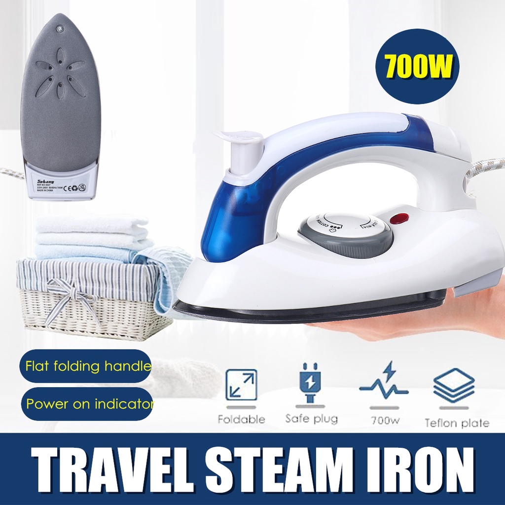 700W Portable Electric Adjustable Temperature Travel Folding Steam Iron