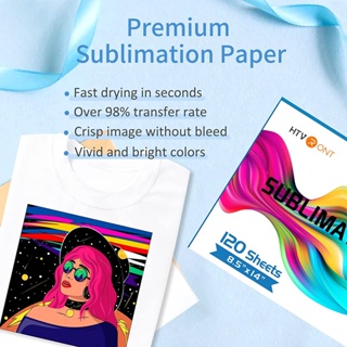 HTVRONT Sublimation Paper,8.5x14 Inch - 120 Sheets Easy to Transfer Sublimation Paper for T-shirts, Tumblers, Mugs #5