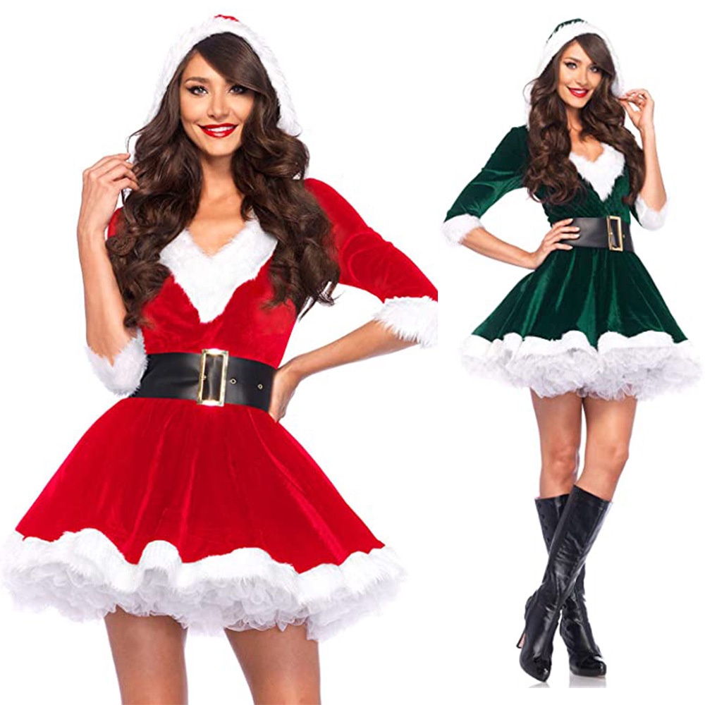 Miss Claus Dress Suit Women Christmas Fancy Party Dress Sexy Santa ...