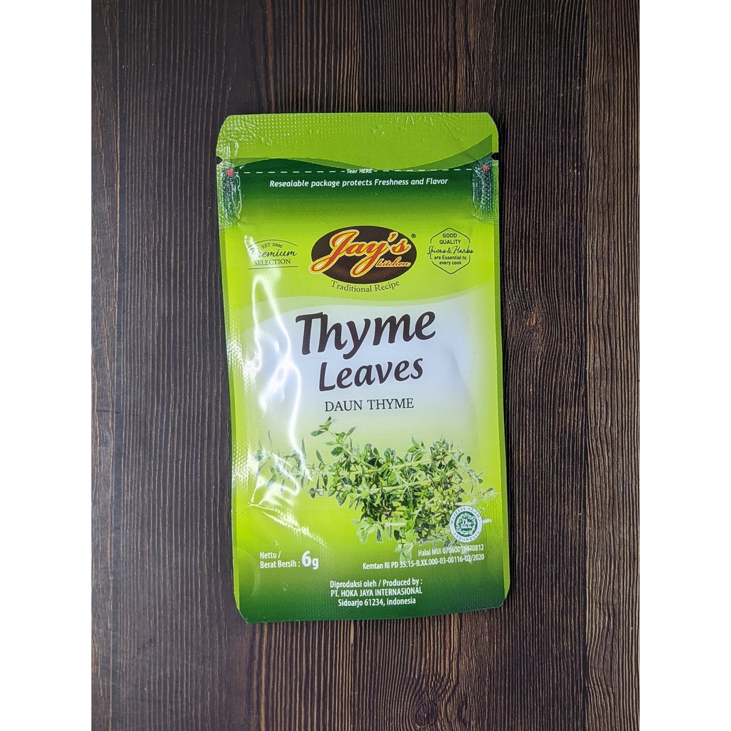 Jays thyme leaves thyme leaves 6g | Shopee Philippines