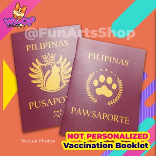 NOT PERSONALIZED 10 pages / 20 pages Pawsaporte Vaccination Booklet