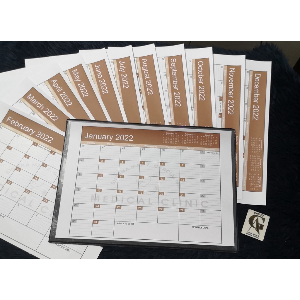 Desk/Table Planner Calendar 2023 (Monthly) A4 Size 8.3x11.7 inches