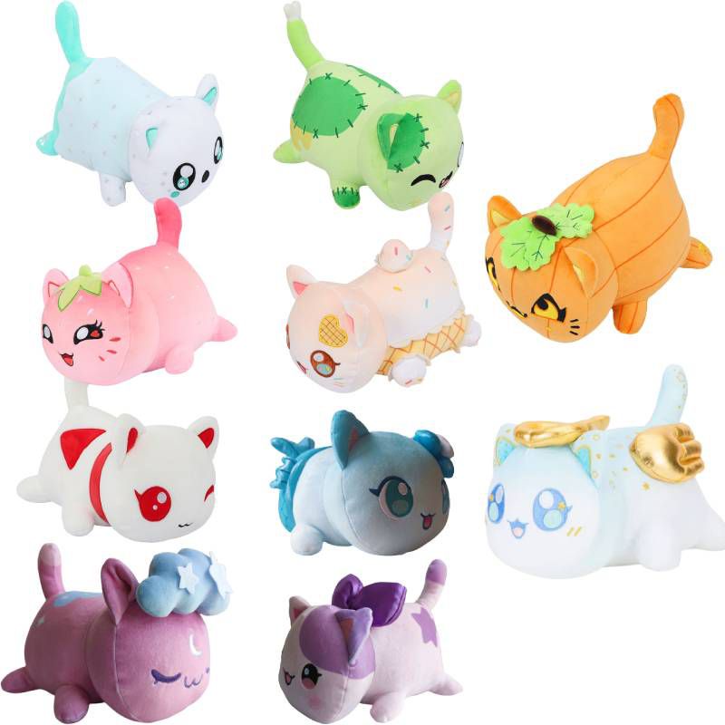 Aphmau Cat Plush Toy Pumpkin Ice Cream Angel Girl Stuffed Pillow